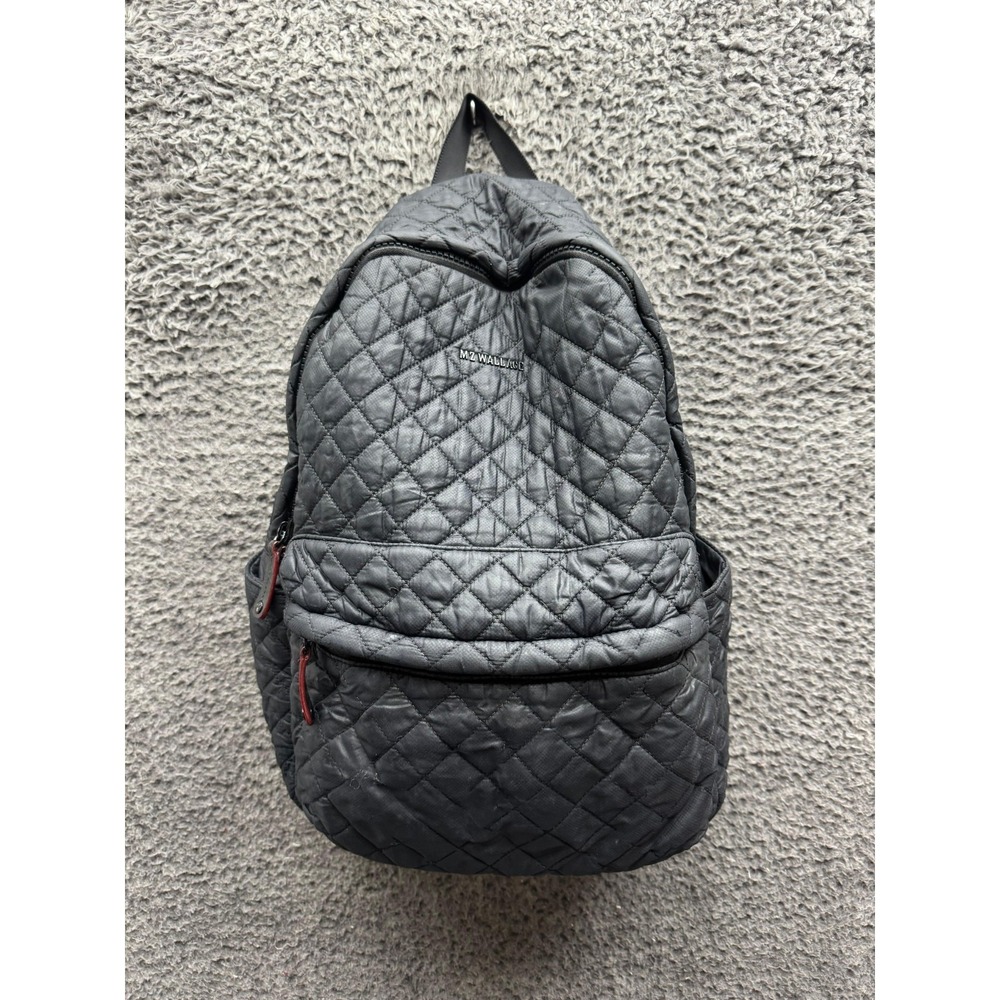 Mz Wallace New York Quilted Metro Laptop School Travel Backpack Black Unisex
